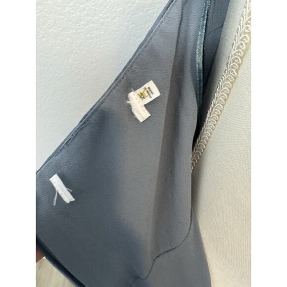 New ASTR Marissa Satin Halter Midi Dress in Dusty Blue Size XS - Picture 5 of 5